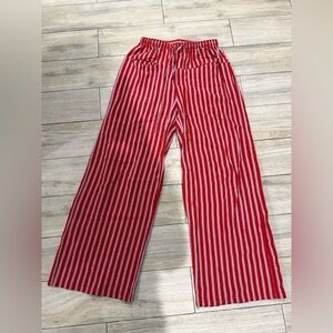 Red and pink Striped women’s Pants